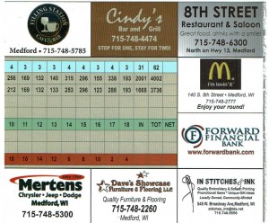 Scorecard side 2